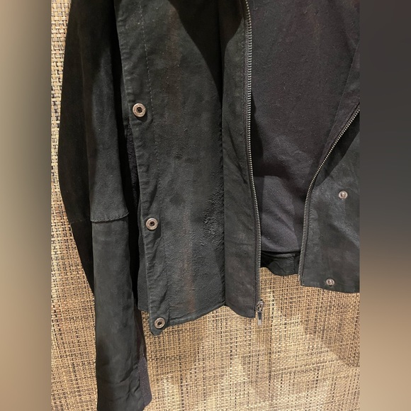 Barney’s New York Black Genuine Suede Leather Jacket - Picture 8 of 8
